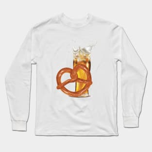 Pretzel with Beer Long Sleeve T-Shirt